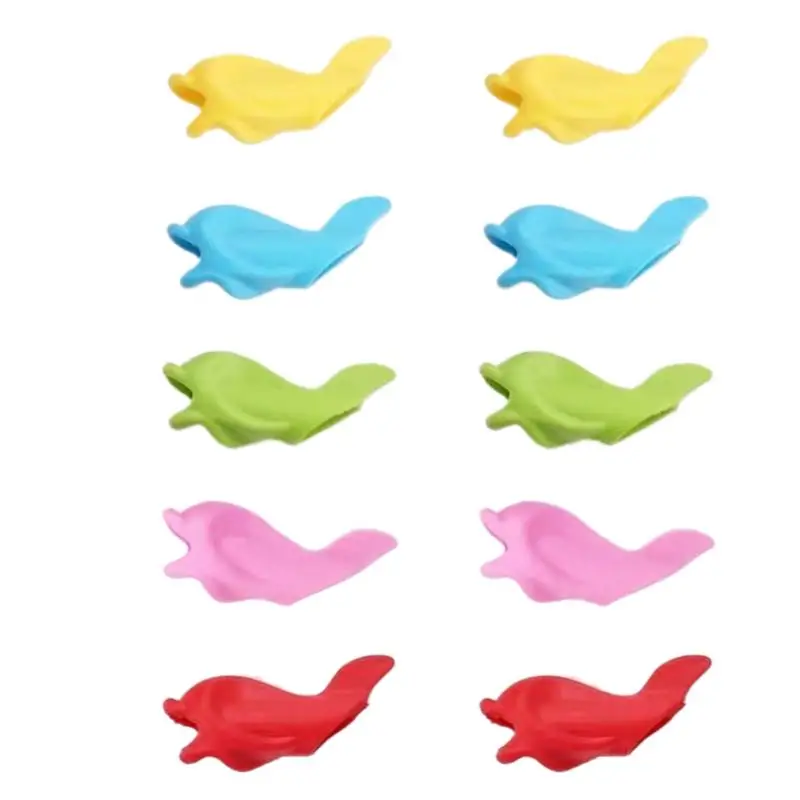 Pencil Holder For Kids 10PCS Fish Shape Finger Grips For Pencils Ergonomic Writing Aid Handwriting Finger Training Pen Grippers