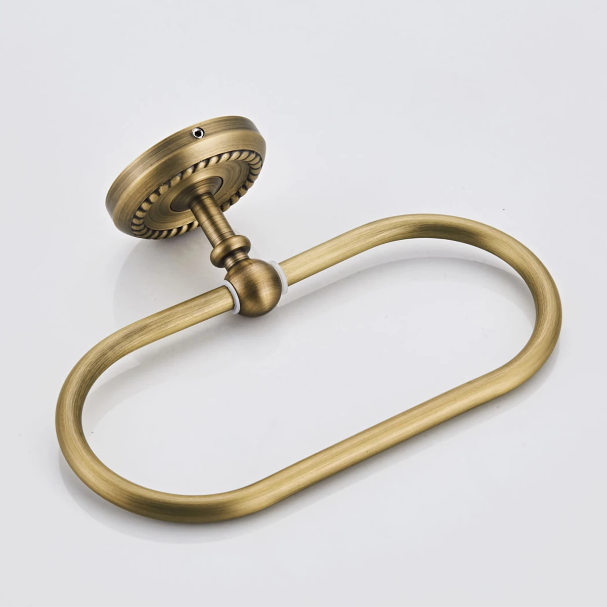 

Oval Towel Ring Bathroom Storage Mount Black Circular Hanger Space Saving Durable Copper Environmentally