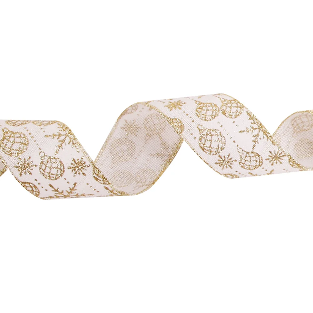 

2Pcs Glitter Snowflake Print Ribbon Christmas Craft Decoration Gift Wrapping Bowknot DIY Party Accessory Elegant Skin-Friendly