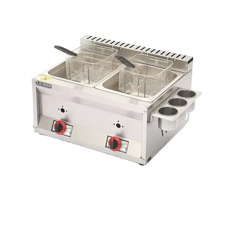 8L Commercial Gas Fryer for Restaurant Counter Industrial Deep Fryer for Donut Fries Cake