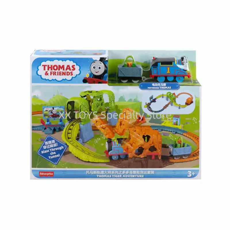 Thomas & Friends Trilho de trem elétrico Série Master Sodor Island Adventure Cargo Set Único Crianças Férias Brinquedo pré-escolar Presente
