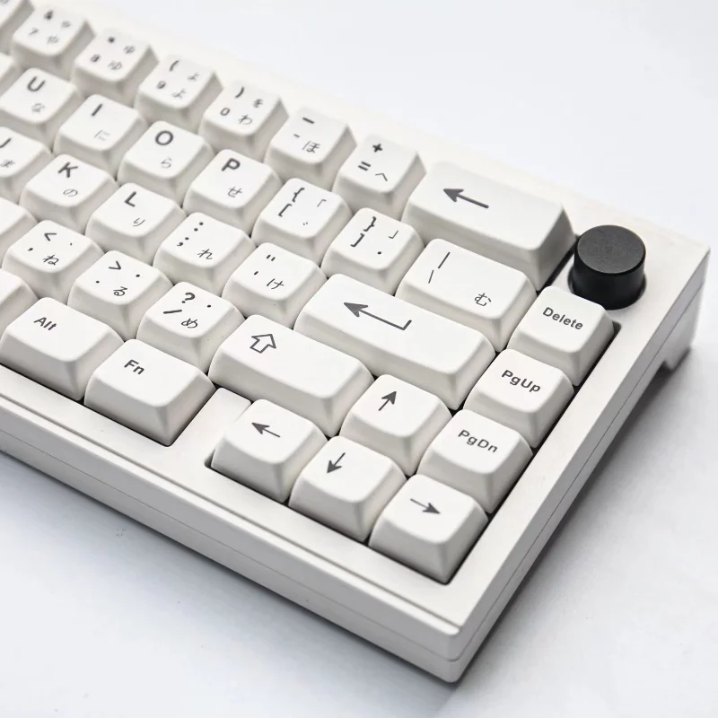 144 Keys/Set Minimalist White Japanese Keycaps PBT KeyCap MDA Profile Dye-Subb Lightproof Keycaps For MX Mechanical Keyboards