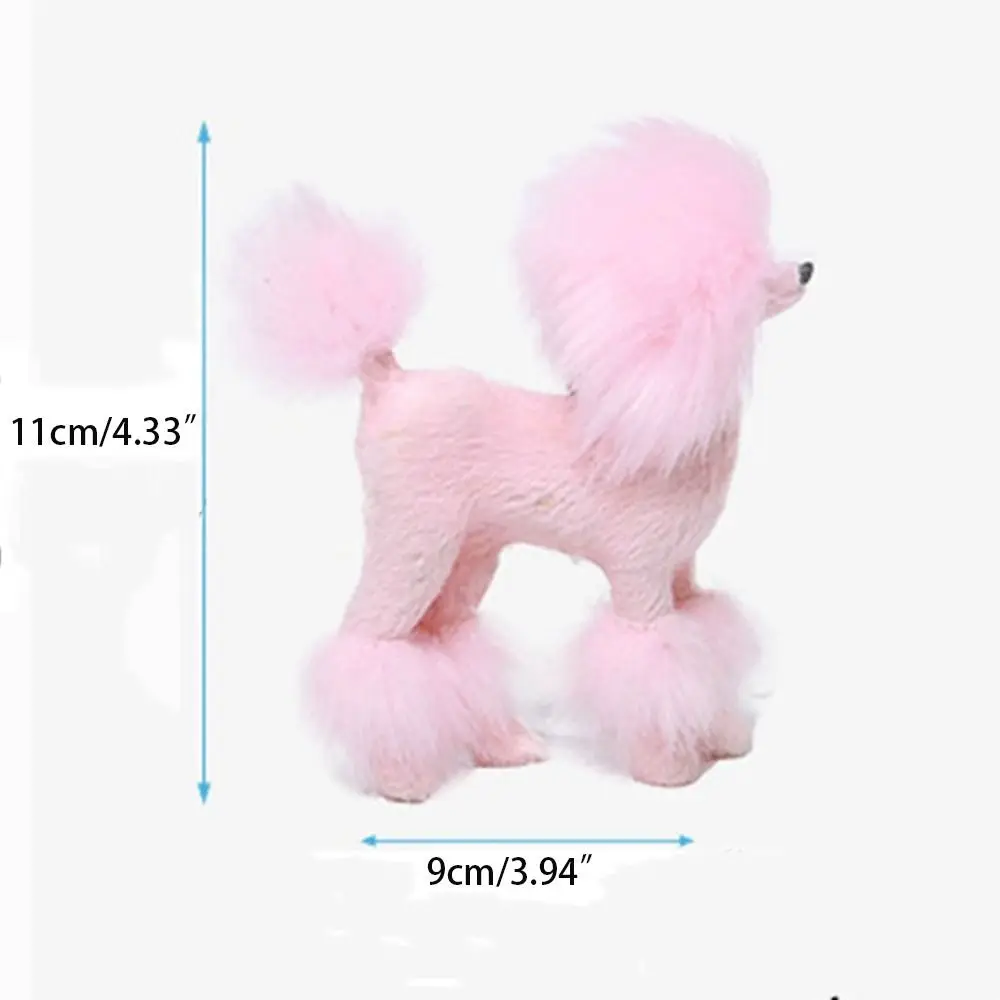 Photography Props Crafts Gift Home Decoration Teaching Mold Miniature Figurines Desk Ornaments Simulation Dog Poodle Figurines