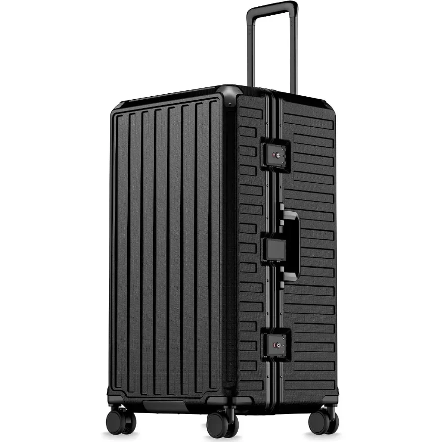Zipperless Large Checked Suitcase