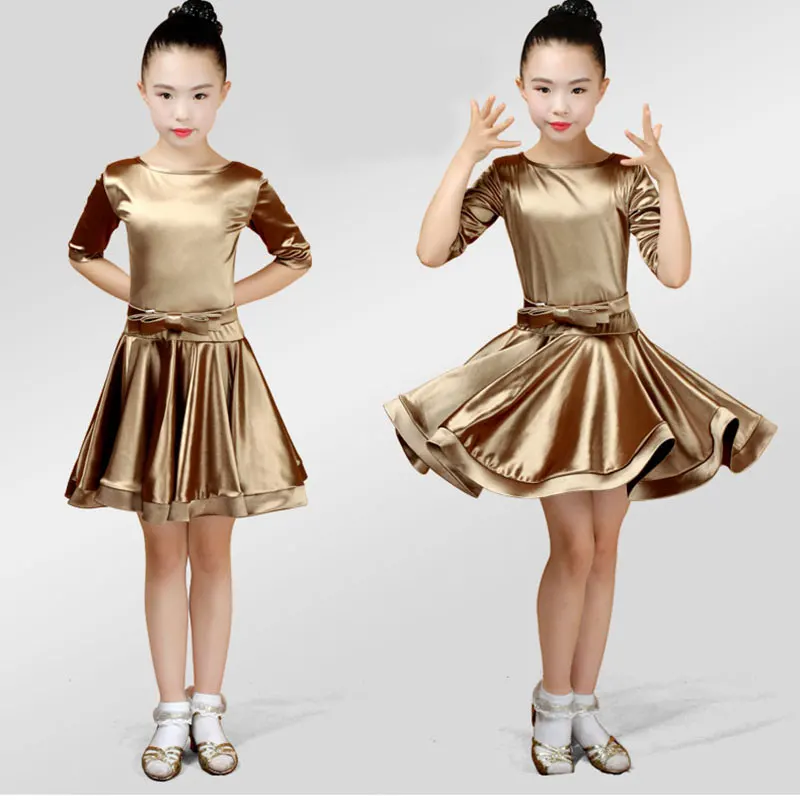 

Girls Latin Dresses For Dancing Girl Ballroom Dance Dress Children Samba Cha Cha Tango Skirt Standard Latin Dress for Girls