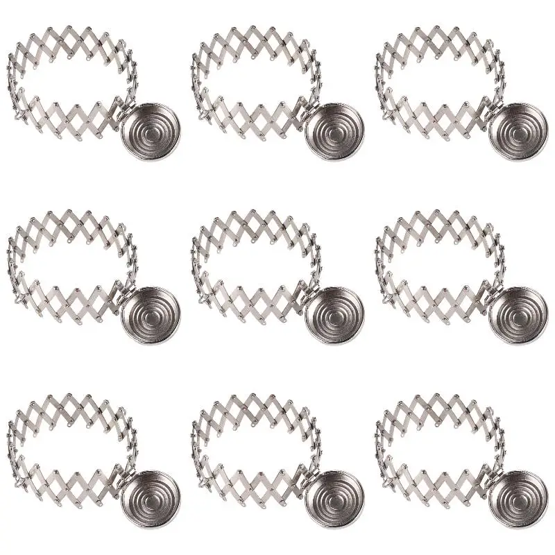 9pack-x-round-bags-hardware-purse-frame-parts-pen-bag-clutch-frame-clasp-coin-cylinder-purse-accessories-silver
