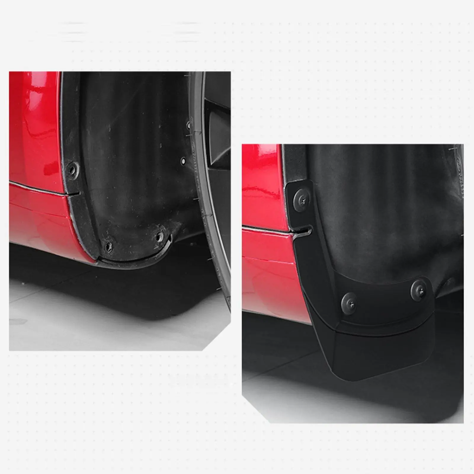 

Replacement Splash Guards Set TPE Mud Flaps Spare Parts Car Fenders for Tesla Model 3 2023
