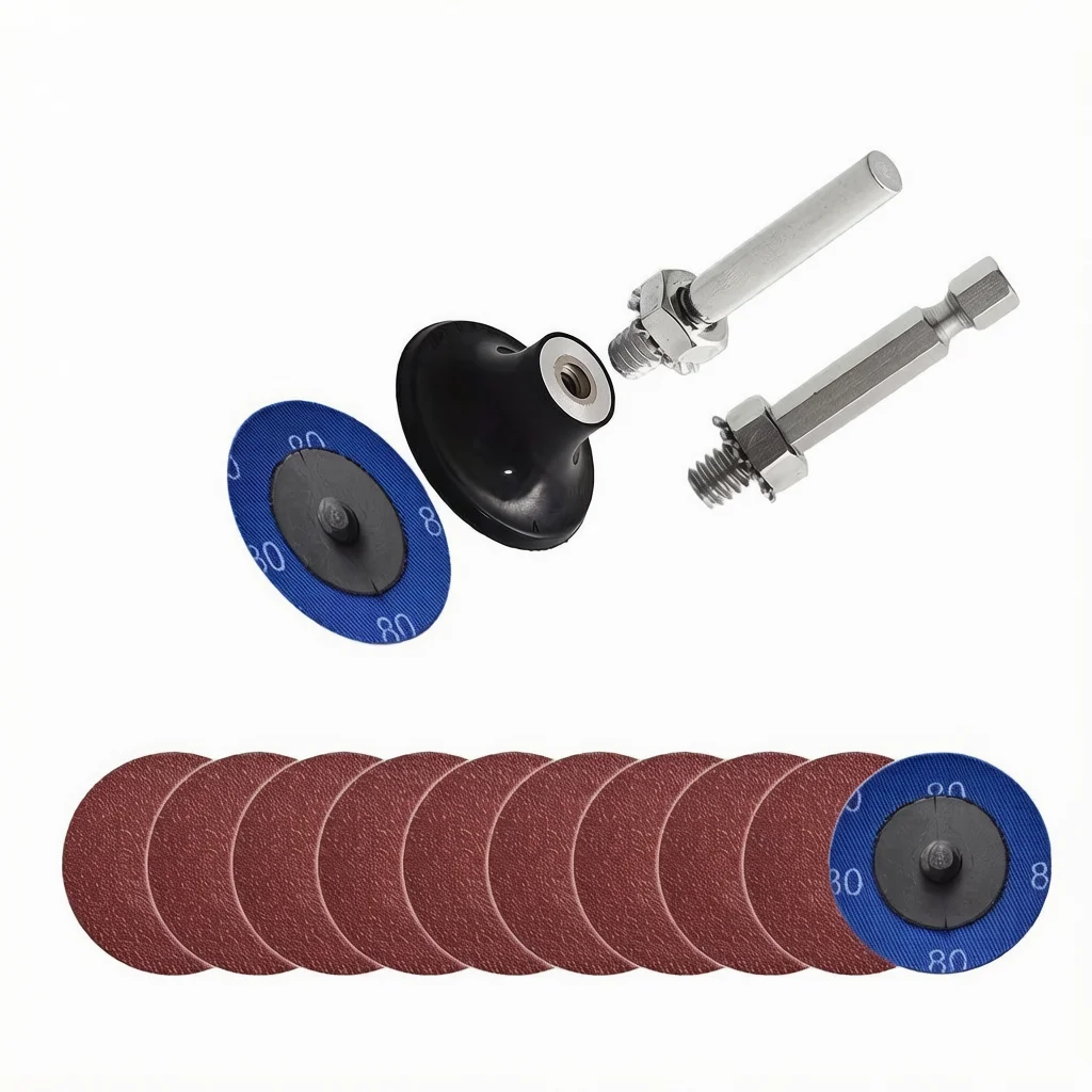 50Pcs 2inch Quick Change Disc Set A/O Sanding Discs with 1/4
