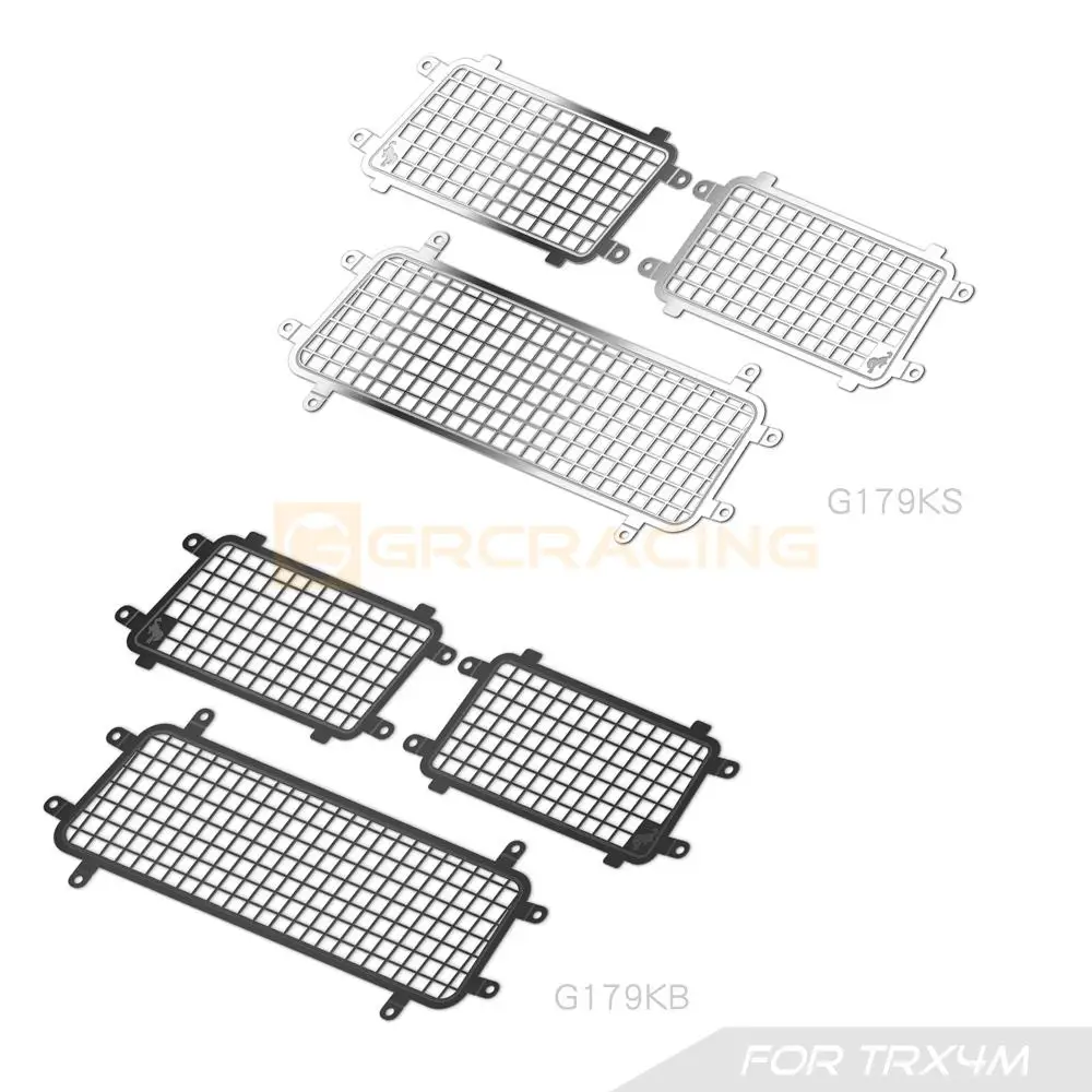 Stainless Steel Metal Stereoscopic Window Anti-collision Net Side Window+rear Window Net for 1/18 Traxxas Trx-4m Bronco Trx4m