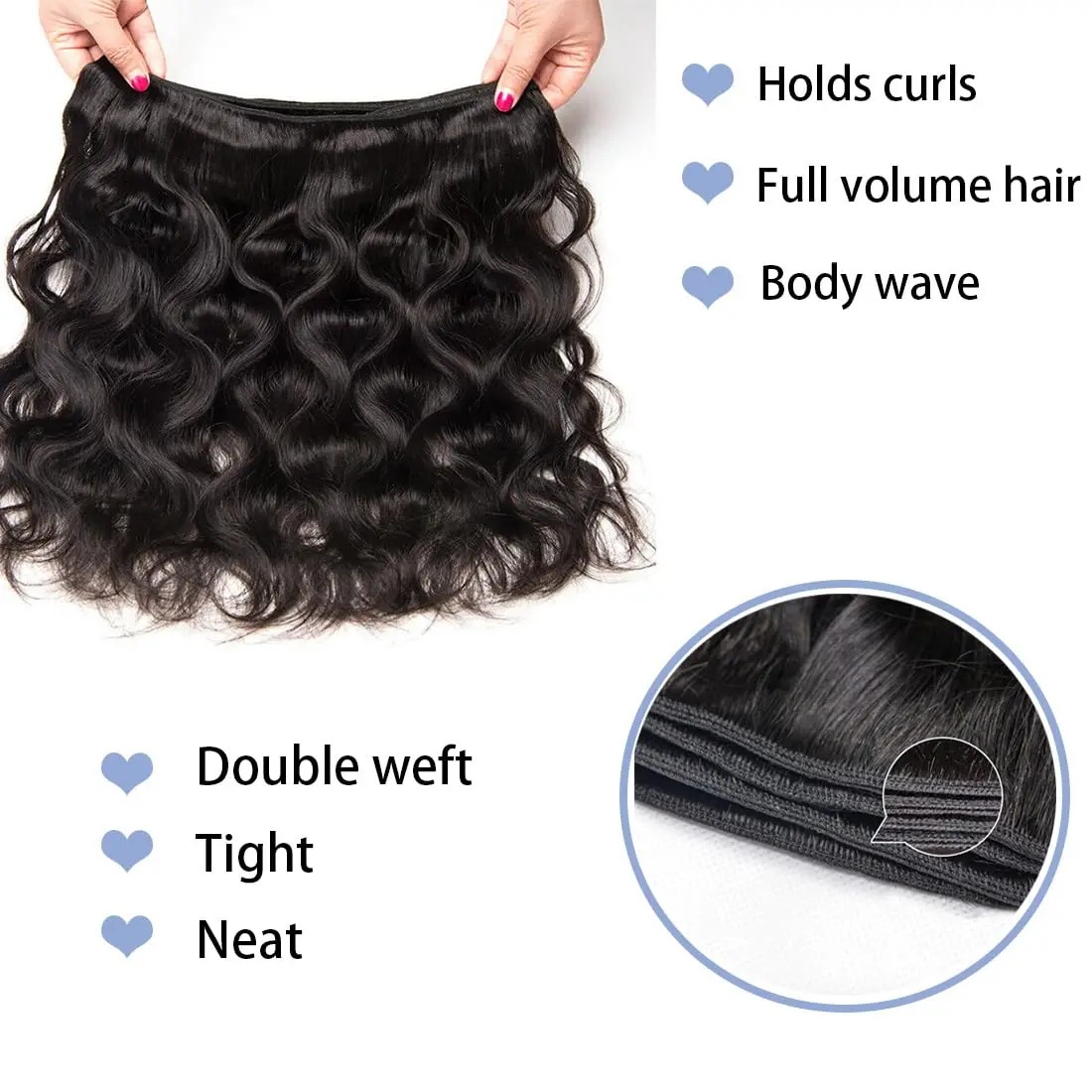 10A Brazilian Human Hair Bundles Body Wave 2/3/4 Bundles Human Hair 14 16 18 Inch Virgin Hair Bundles