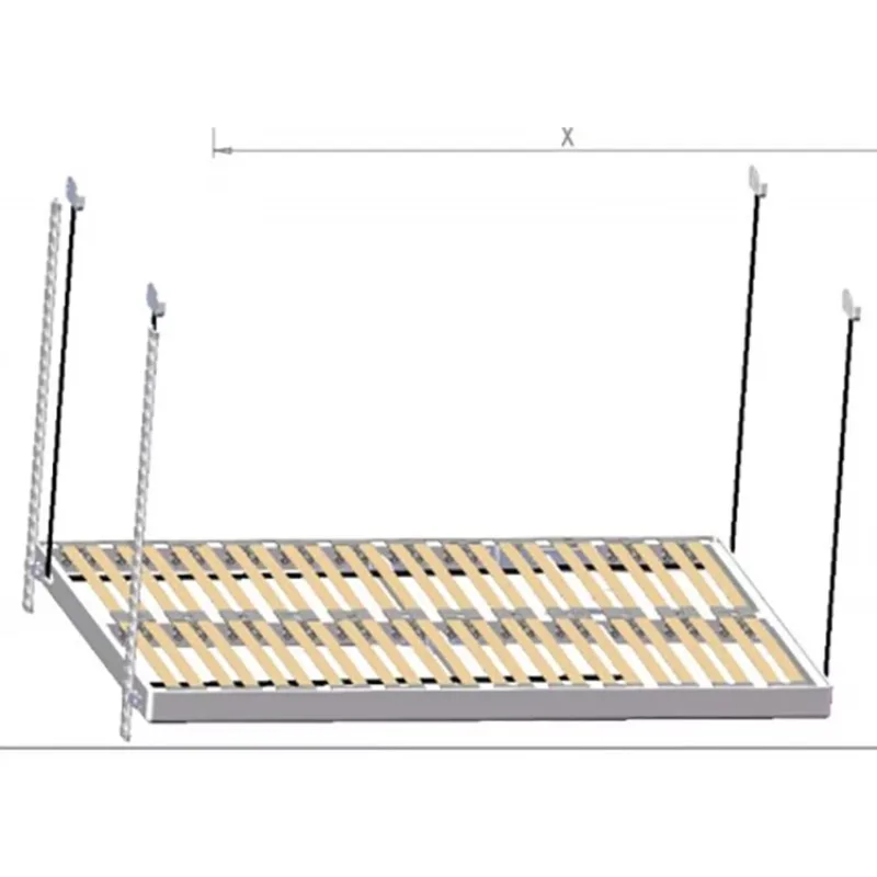 Camper Van Electric Lifting System for Queen Size Bed Aluminum Frame with Slat Electric Lifting Bed