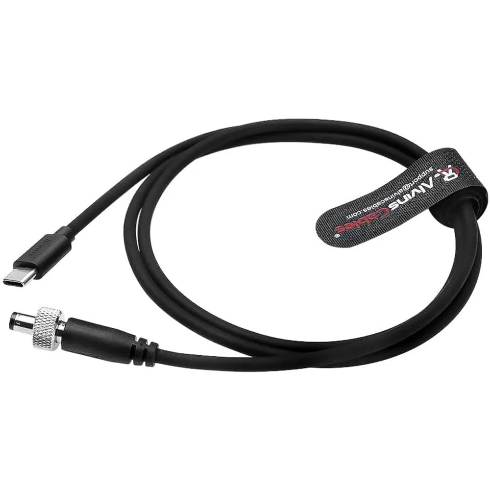 Alvin's Cables PD Type-C to Locking DC 5.5×2.5mm Fast Charging Power Cable for Atomos Ninja V, SmallHD 702 Touch Monitor 1M/39.4