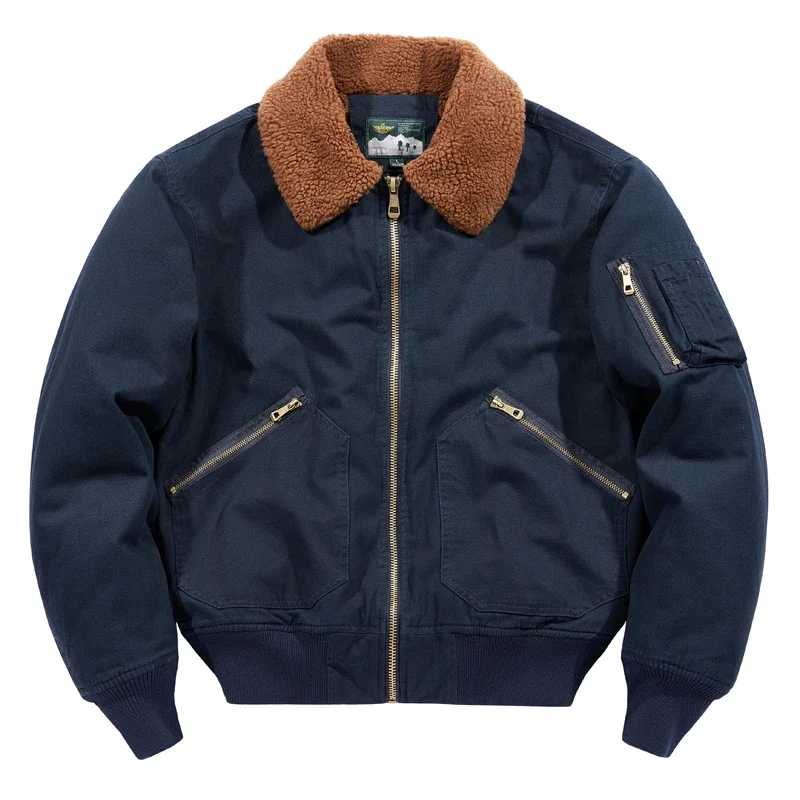 

Men's Thicken Parkas Warm Winter Jacket Cashmere Fleece Bomber Coats Military Outdoor Cotton-Padded Windbreakers Men Clothing
