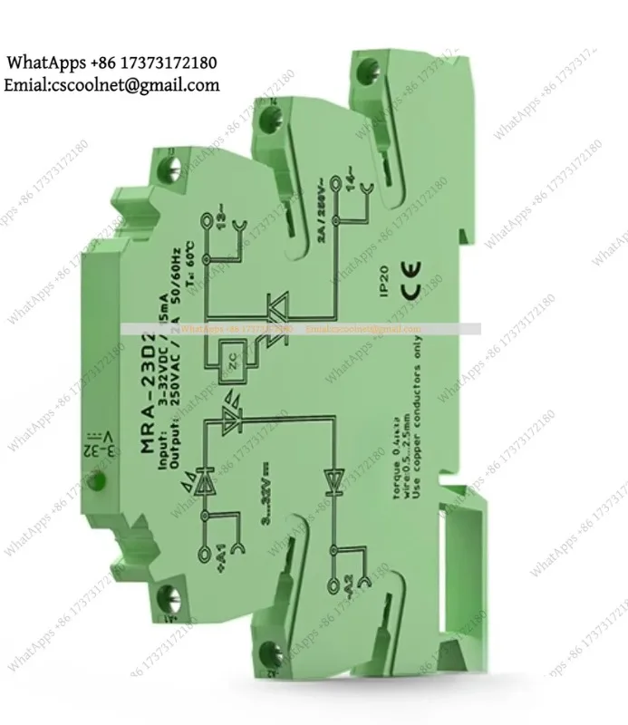 JS01 Mini Solid State Relay MRA-23D2 6.2mm 2A DC AC SSR DIN Rail Switch Relay Module