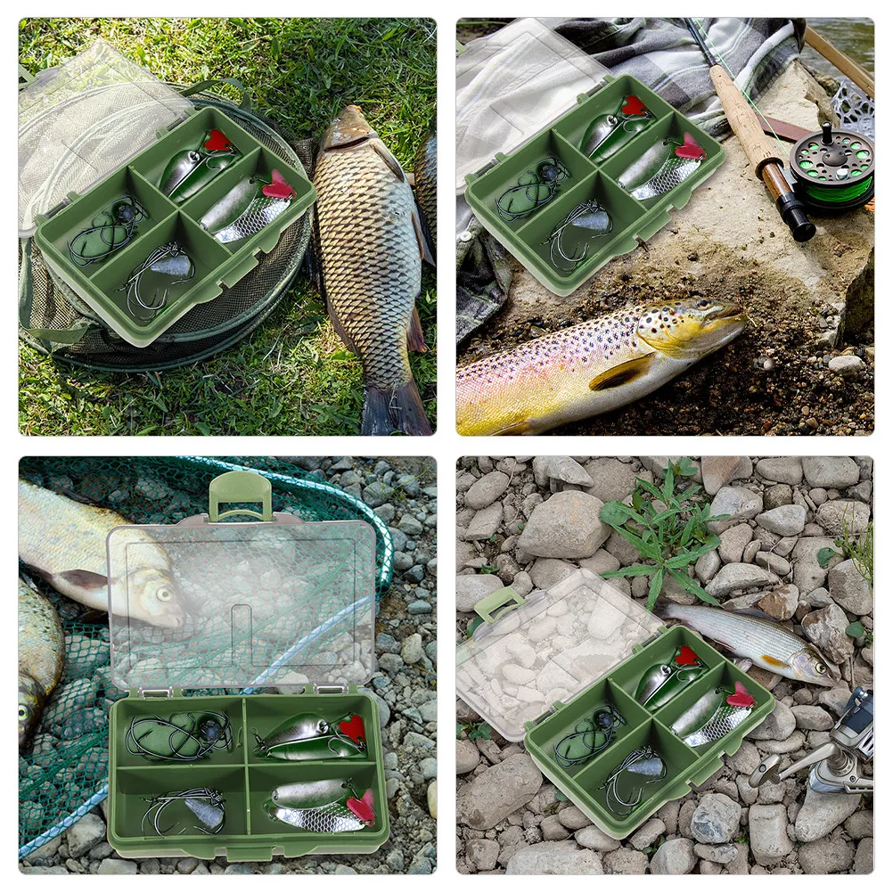 Fishing Hook Box - 釣り道具収納ボックス2個セット。丈夫でコンパクト、持ち運びにも便利。フックや餌、その他の釣り道具を収納できます。