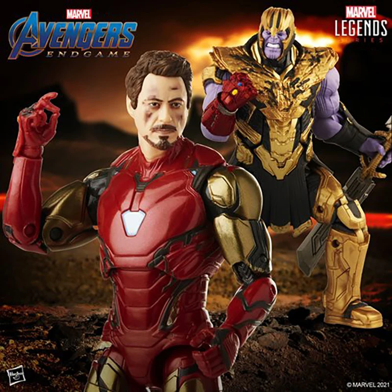 Genuine 6-Inch Marvel Legends Series Iron Man Mark 85 Vs Thanos Infinity Saga Model Collectible Gift Scale Decoration Toys Gift