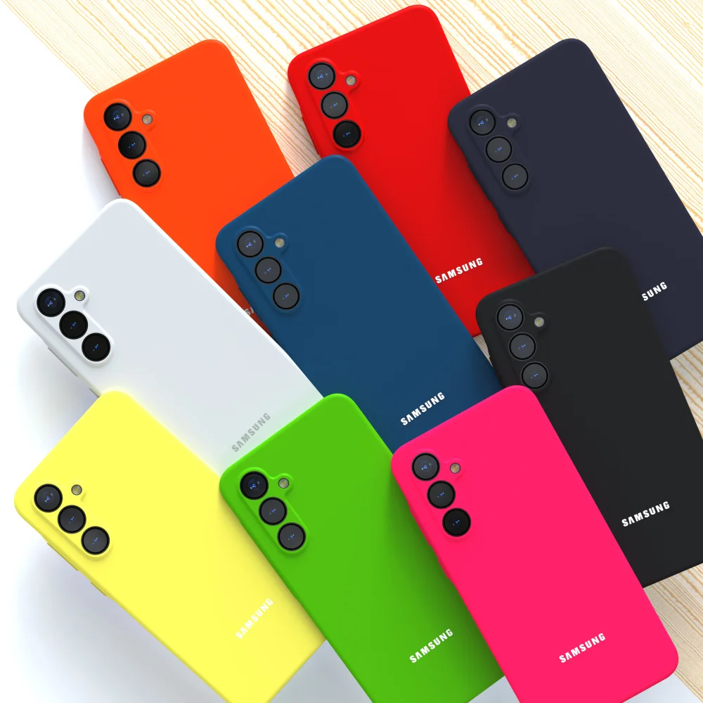 Capa de Silicone Líquido Original Samsung Galaxy para Celular, Capa Protetora Macia e Antichoque para A56 A55 A54 A36 A35