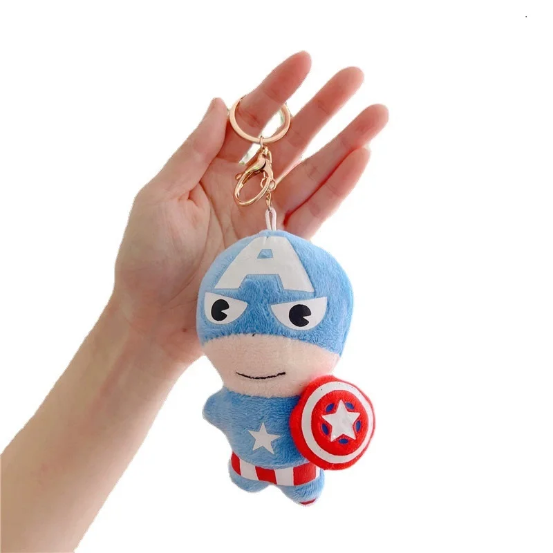 12cm Cute SUper heroes plush toys Keychain bag charm super dolls for boys gifts - view 5