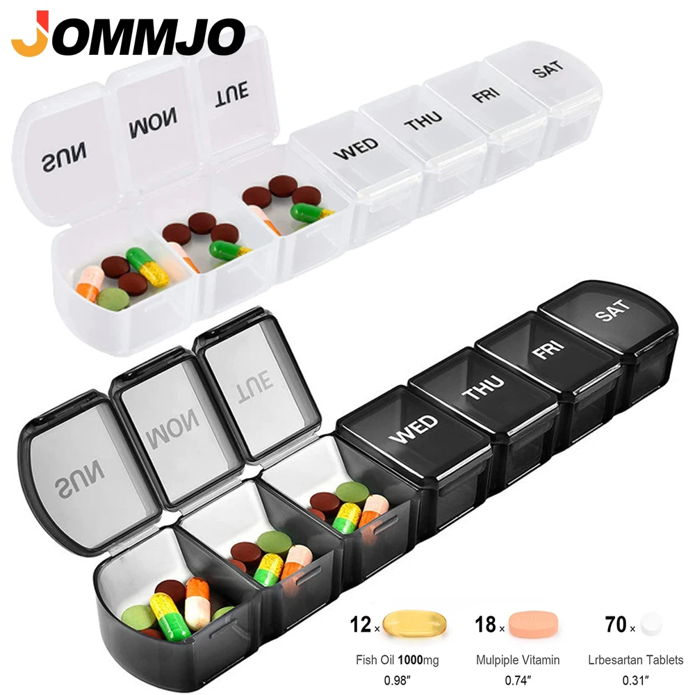 

1PCS Small Weekly Pill Organizer 7 Days,Pocket Daily Pill Case, Daily Planner, Pill Box for Pills/Vitamin/Fish Oil/Supplements