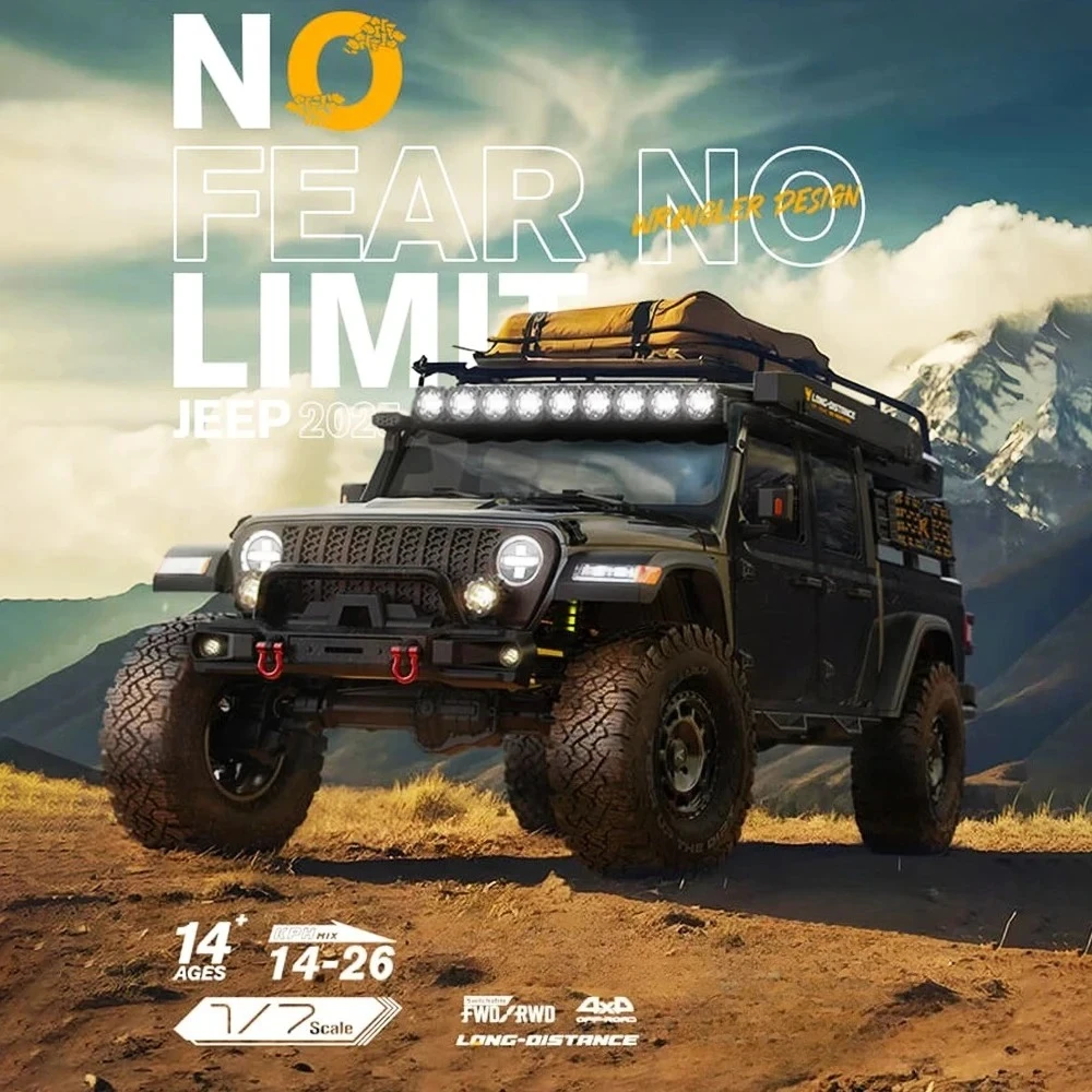 

Control Model Car Crawler Buggy Adults Children's Toys Rlaarlo JK07 PRO Brushed 4WD RTR 1/7 RC Crawler Electric Remote