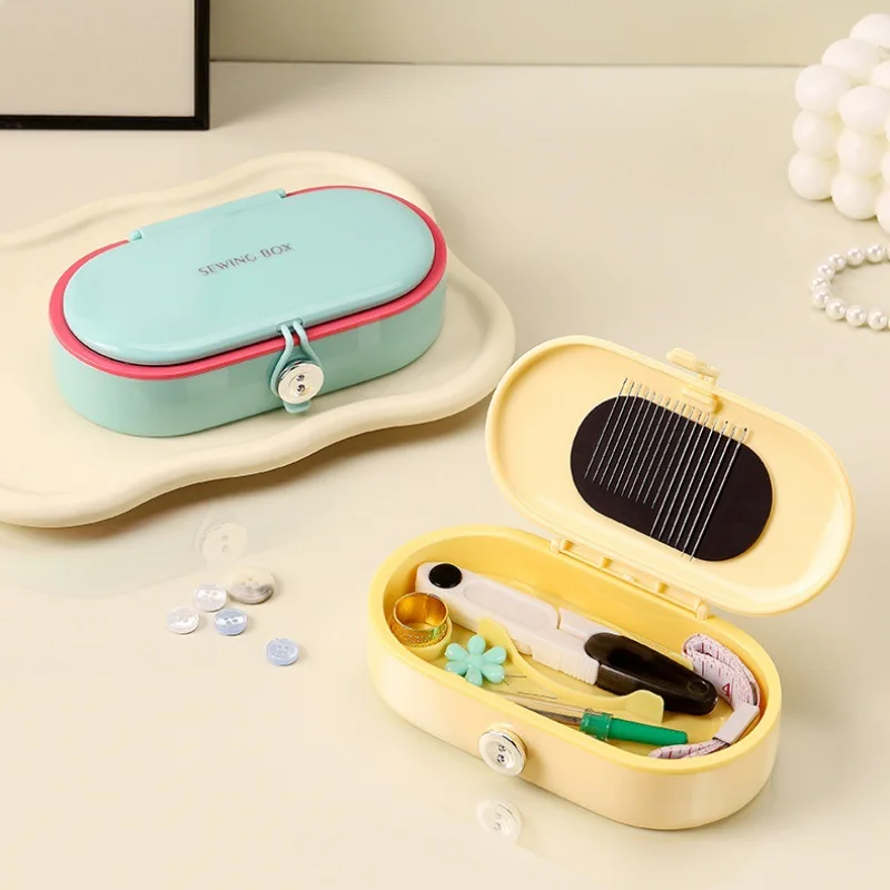 Stylish Portable Sewing Box Set - All-in-One Sewing Kit with Tools for Home & Travel