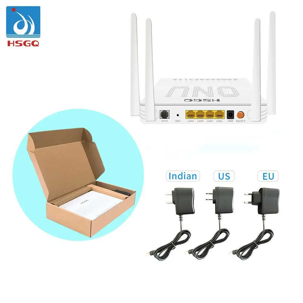 HSGQ-X411DW Original Brand New Zxhn F680 4GE+1POTS+USB Dual Band Wifi Gpon Onu Router Wifi ONT