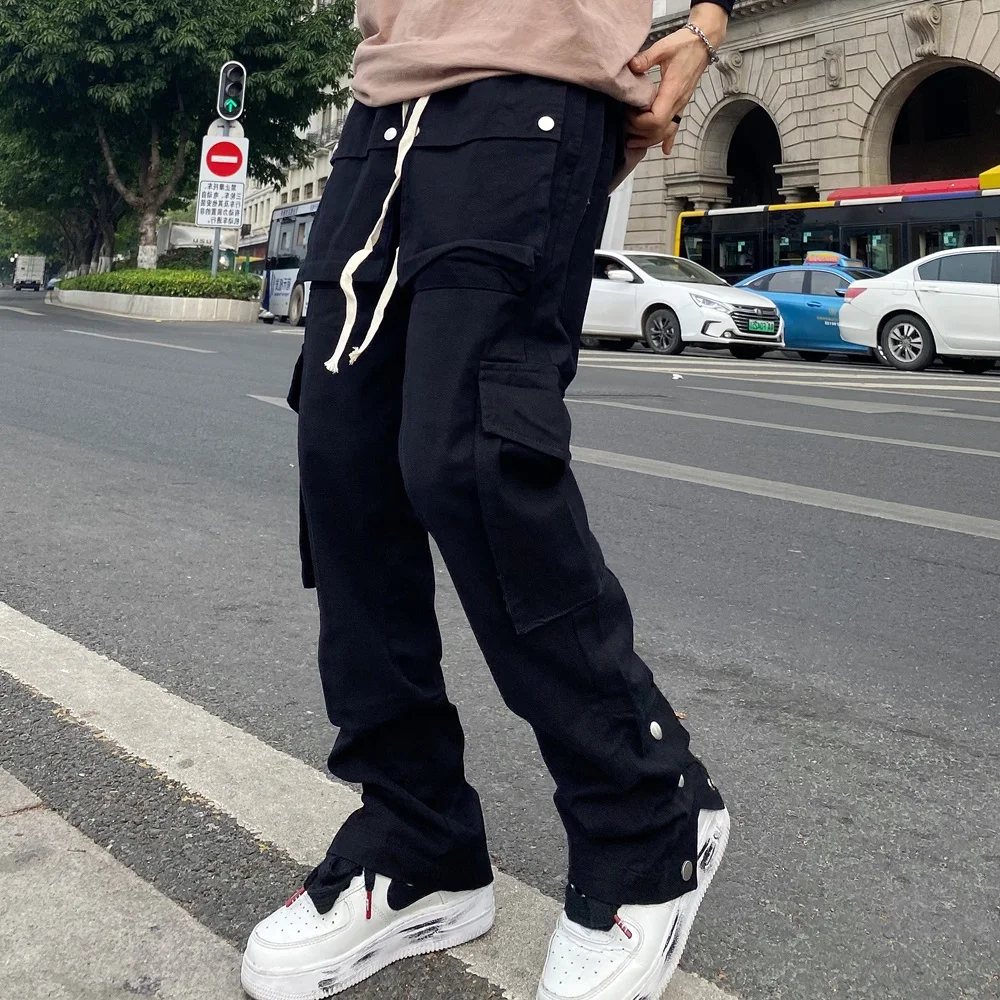 Modne modne męskie spodnie bojówki Streetwear biegaczy główna ulica Techwear męskie spodnie typu Casual japońskie hip-hopowe spodnie Punk Harem