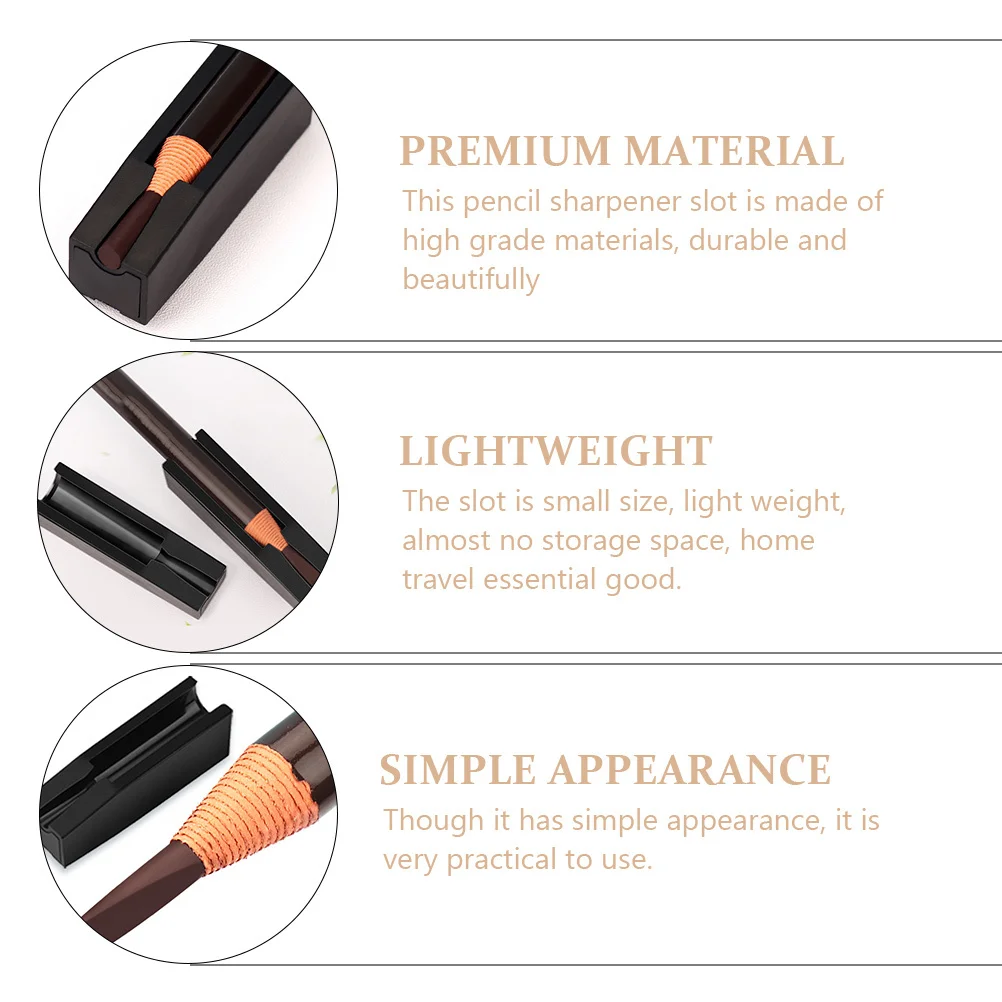 10 個の眉毛鉛筆削りスロット細かい職人技安全な鉛筆削り補助ポータブル化粧鉛筆トリマー