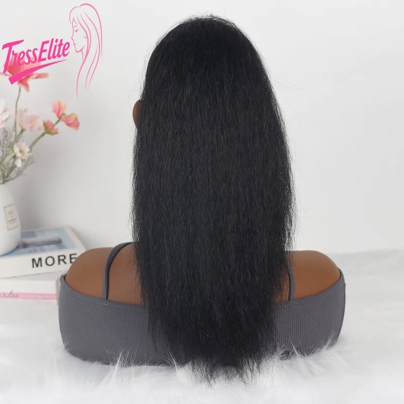 

Парик из натуральных волос для женщин, пушистый прямой хвост на шнурке, естественно emanuje темперамент, высокий хвост, эластичная сетка для волос