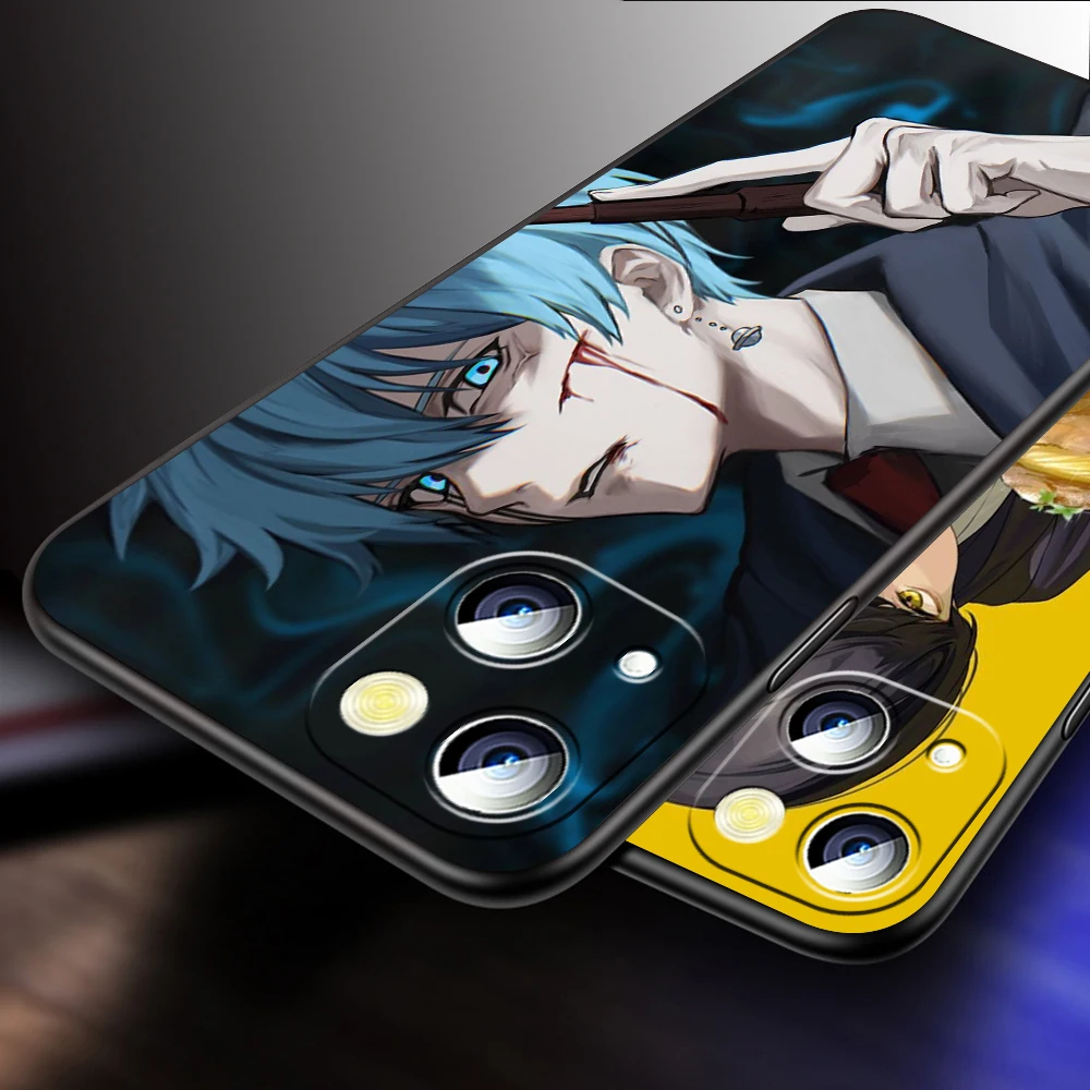 MASHLE Anime Cool Cute For Apple iPhone 16 15 14 13 12 11 XS XR X Pro Max Plus Mini Black Soft Phone Case