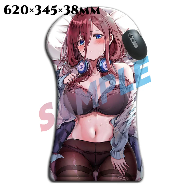 620mm Nakano Miku Large size Length Creative Funny 3D Whole Body Desk Mat Arm Wrist Rest Anime Sexy Oppai Pad Big Size Mouse Pad