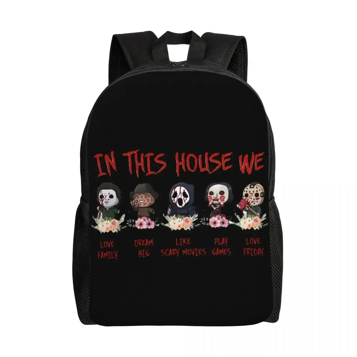 

Halloween Horror Movie Character Travel Backpack Men Women School Computer Bookbag College Student Daypack Bags