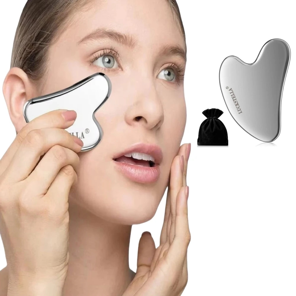 

NEW Stainless Steel Gua Sha Scraper Massager For Face Neck Body Guasha Massage Tool Facial Skin Care Guasha Board Face Massager