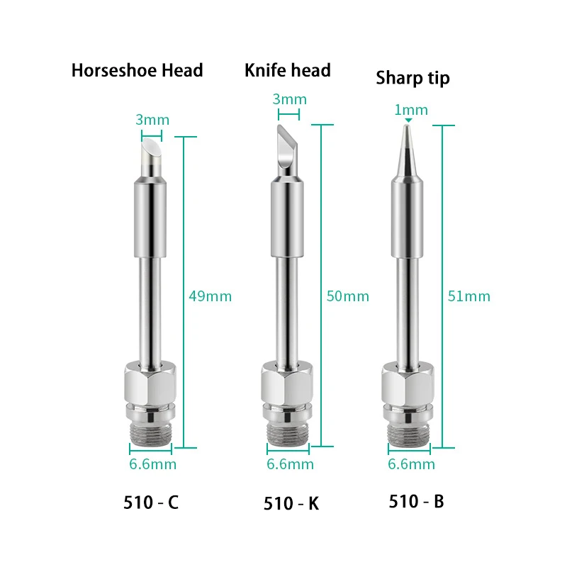 1pcs 510 Interface Soldering Iron Head Mini Portable Soldering Iron Tip Accessories Tool USB Solder Tip