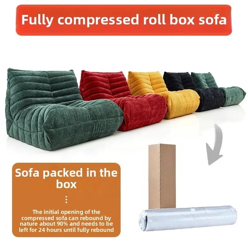 Factory Wholesale Living Room Sofa High Density One Piece Foam & Sponge Filling Optional Size Vacuum Compression Packing
