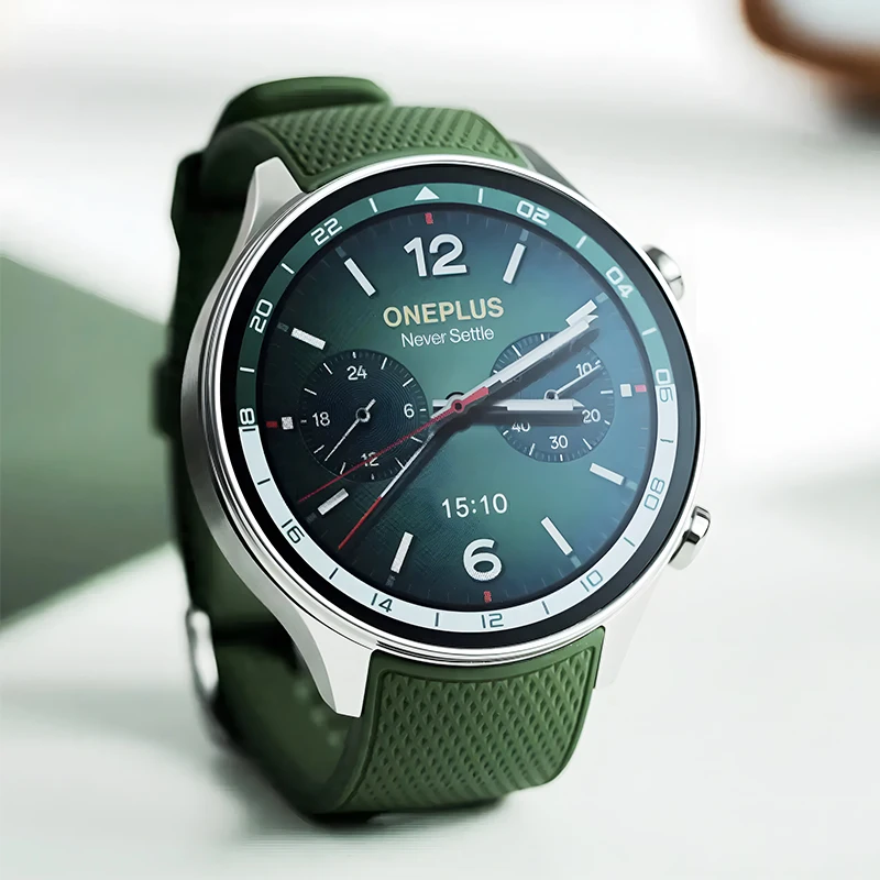 ساعة OnePlus Watch 2R الذكية بشاشة AMOLED مقاس 1.43 بوصة Snapdragon W5 Gen 1+ ​ BES2700 100H عمر البطارية WiFi Wear OS بواسطة Google GPS 2024