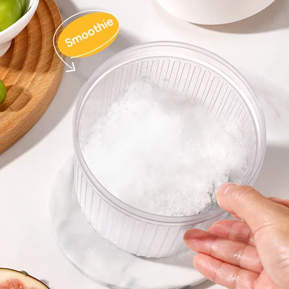 ماكينة حائل منزلية صغيرة محمولة أداة مطبخ ماكينة صنع الثلج كسارة ثلج صغيرة تعمل يدويًا صانع ميلك شيك الثلج