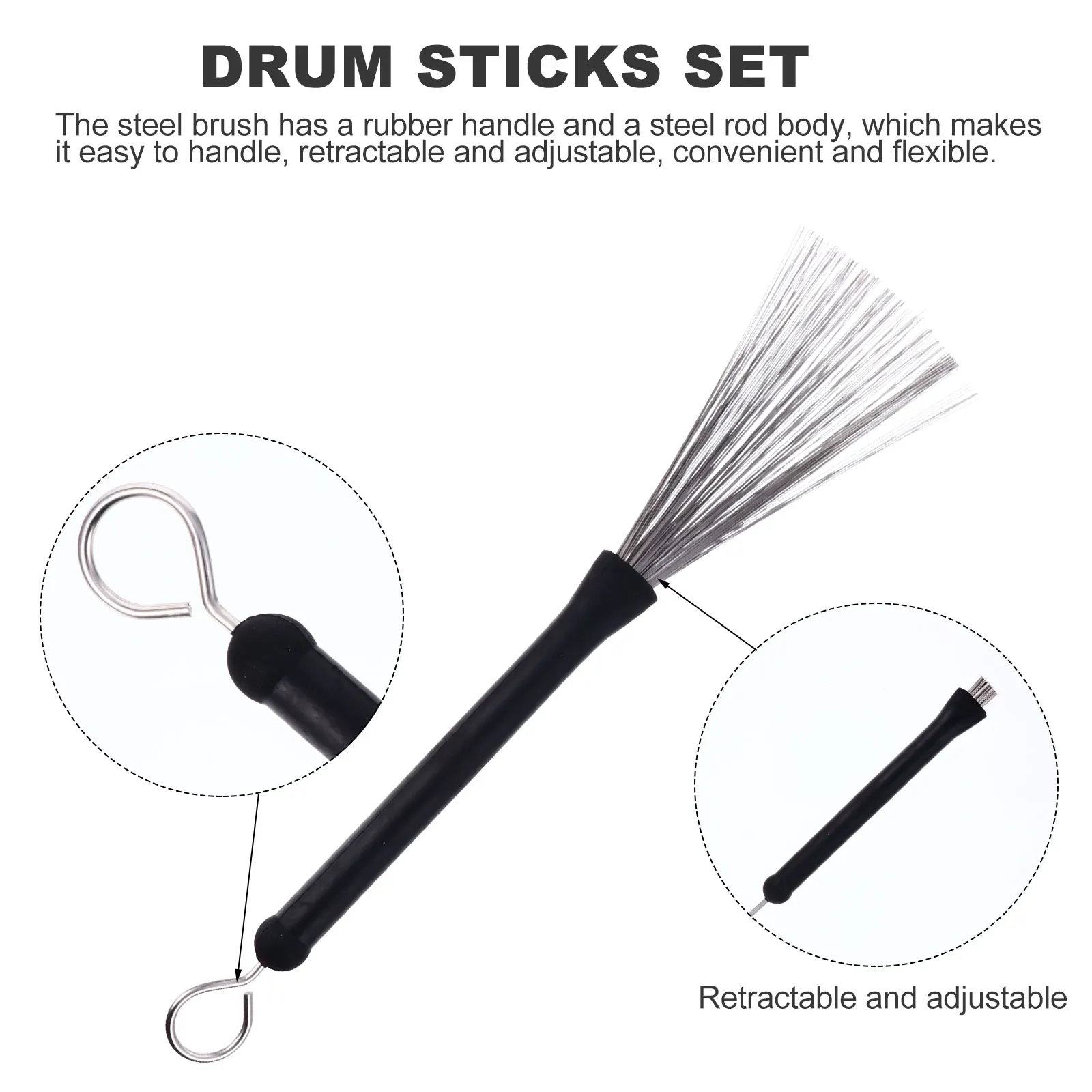 

Drumsticks Percussion Instrument Accessories Drumming with Grip for Electronic Child