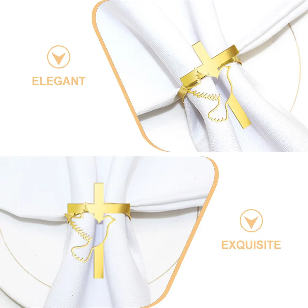

6pcs Napkin Rings Elegant Napkin Rings Wedding Gold Wedding Table Decoration Zinc Alloy Serviette Holder