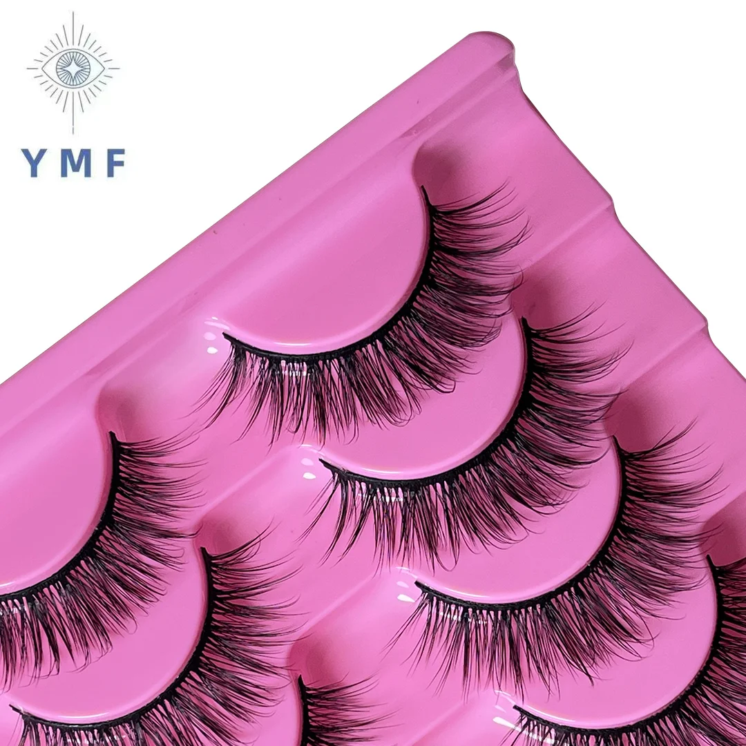 10 Pairs Natural False Eyelashes Manga Lashes 6d Faux  Lashes Soft Winged Natural Realistic Eyelash Extension