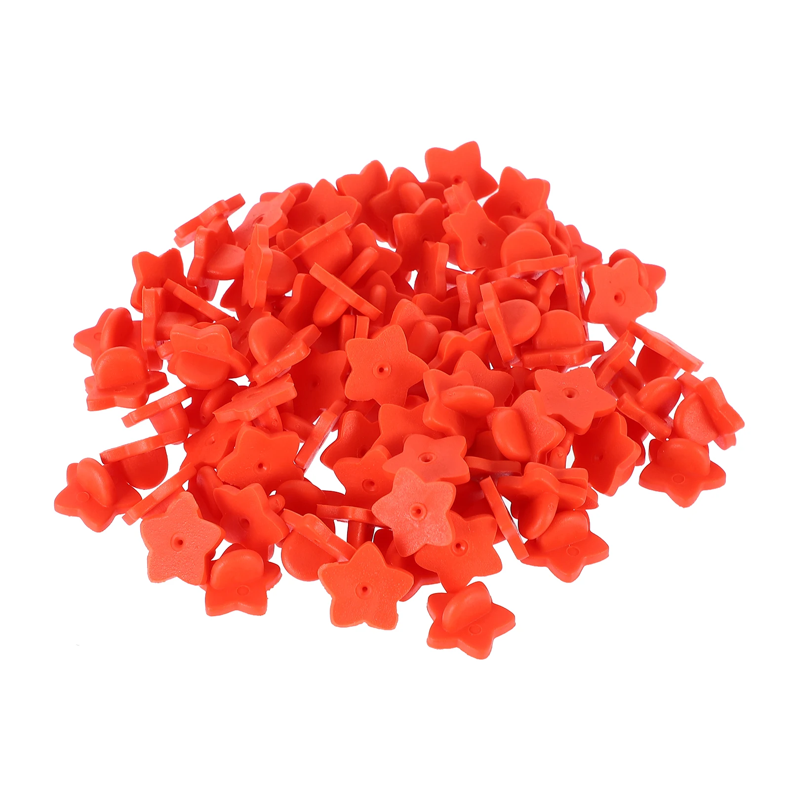 

100 PCS Star Hat Badge Butterfly Lapel Pin Backs Lace up Rubber Pink Pins Child