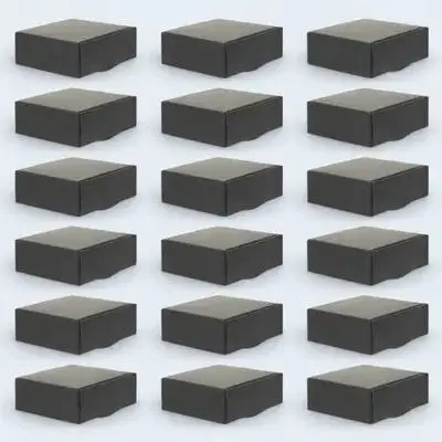 

20pcs Black Card Candy Boxes Foldable Gift Packaging For Party Favors Wedding Treats Biscuit Storage Trinket Box Portable