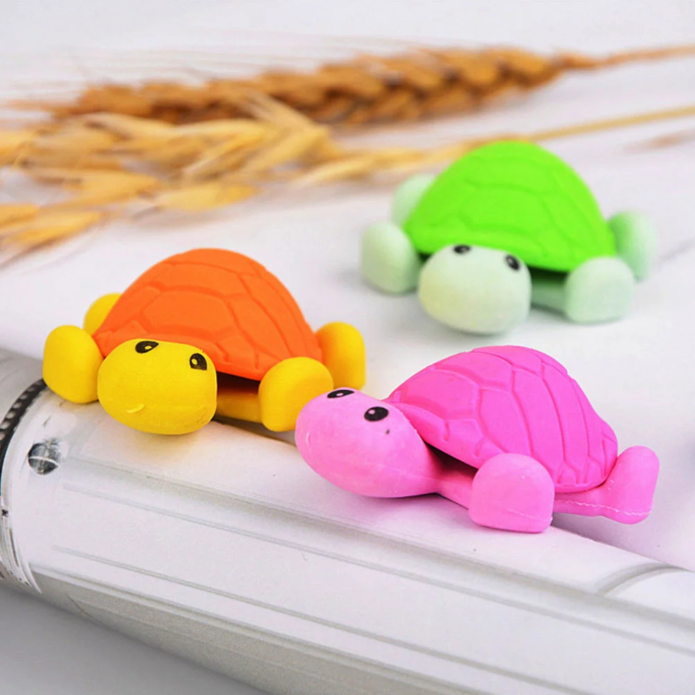 Turtle Eraser Lovely Pencil Erasing Tool Tortoise Mini Animal Shaped Rubber Stationery Gifts