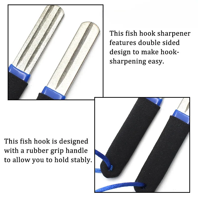 Portable Outdoor Double Groove Fishing Hook Sharpening Hone New F ishing Grinding Hook Sharpener Tool Fishing Accessories