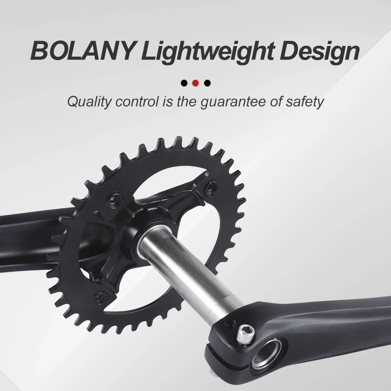 Bolany Bicycle Crankset 32T Hollow Crank MTB Crankset 104BCD Integrated Crank Chainring 170mm with BB91 Bottom Bike Crankset