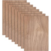 8 Sheets Walnut Wood Sheet 11.8x8.3inch Rectangle Hardwood Veneer Boards for Wood Craft DIY Project 0.4mm Thick
