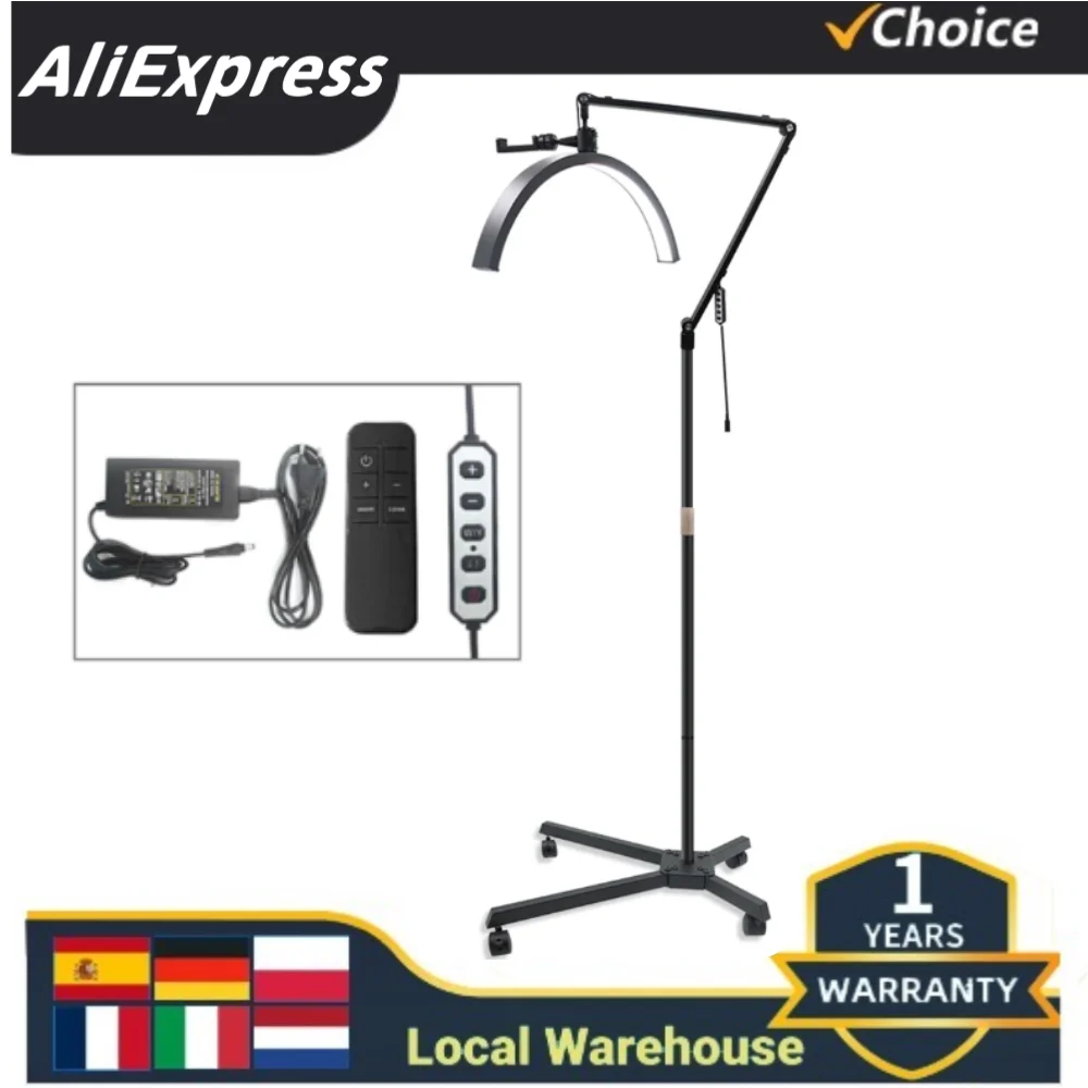 Andoer HD-M50X Ringlicht, Boden-LED-Videoleuchte, Halbmondförmiges Fülllicht, 3000 K–6000 K, für