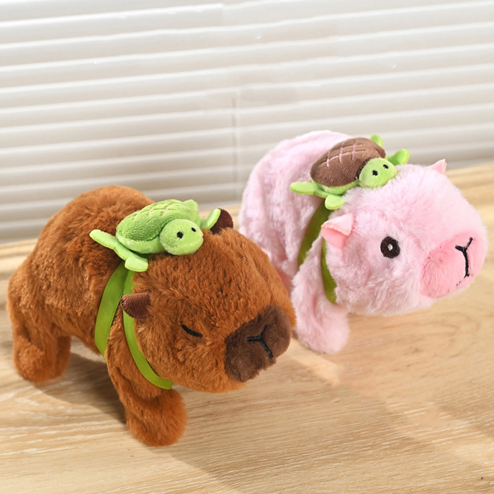 Electric Animal Walking Capybara Toy With Turtle Backpack Imitating The Walk Of A Capybara Toys Capybara Electric Plushies Toys