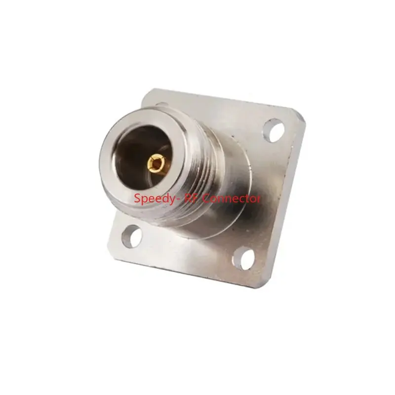 N Type Female Connector L16 N Female Jack Straight Water Proof 4 Hole Flange Panel Mount Solder Connector RF Fast Delivery Brass