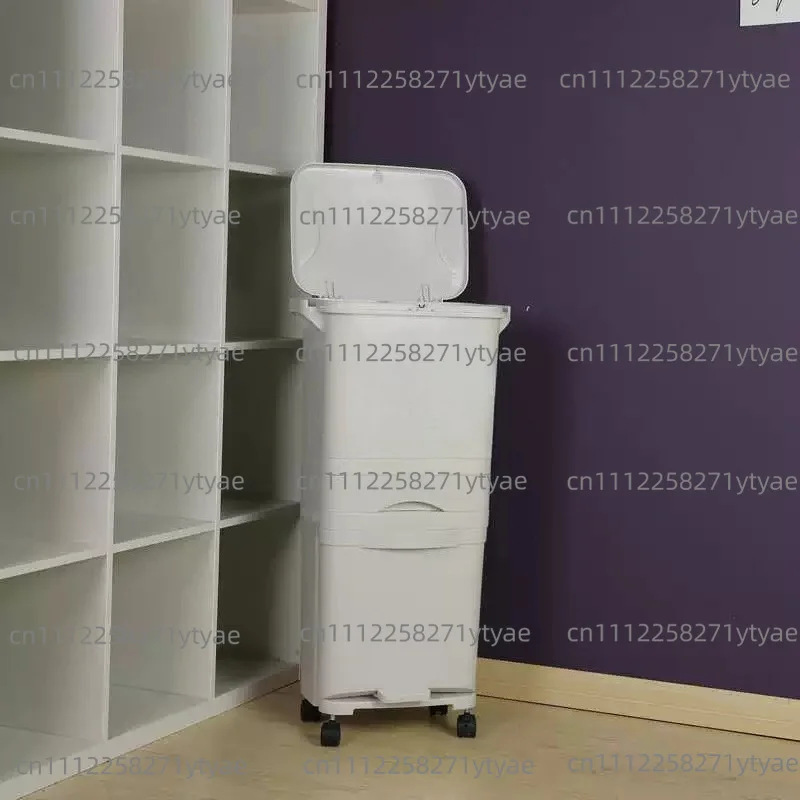 For New Combined Waste Sorting Bin, Thickened 3-Layer Double-Layer Indoor Trash Can
